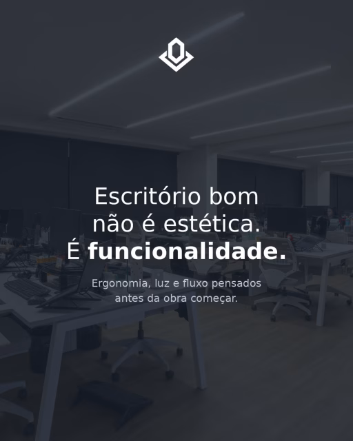 Um bom escritório não se resume à estética, ele nasce de um projeto pensado em cada detalhe: ergonomia, luz e fluxo de trabalho.
Na PRS, cada obra começa assim, com planejamento antes do primeiro tijolo.